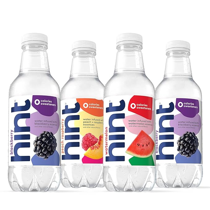 Hint Fruit-Infused Flavored Bottled Water, 3-Flavor Mega Variety Pack - Purified Water Beverages with Zero Calories, Natural Flavors, and Sugar Free - 16 Fl Oz (Pack of 18)