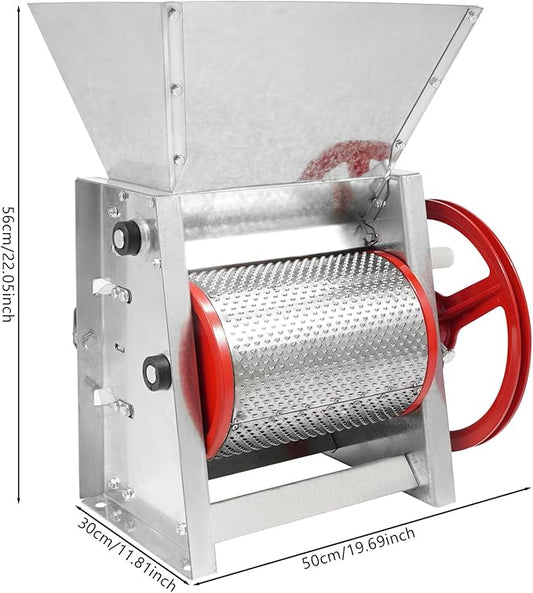 Manual Coffee Bean Peeling Machine, Hand Crank Coffee Sheller, Heavy-Duty 304 Stainless Steel with Double Discharge Ports, Bean Shelling Machine - for Cafes, Farms, Shops, Home Use
