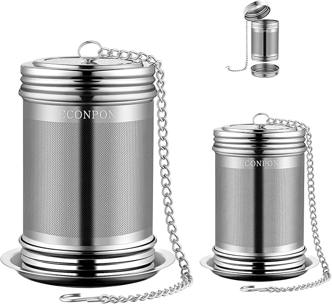 2 Pack Reusable Tea Steeper Extra Fine Mesh Tea Infuser Stainless Steel Tea Strainer for Loose Leaf Tea