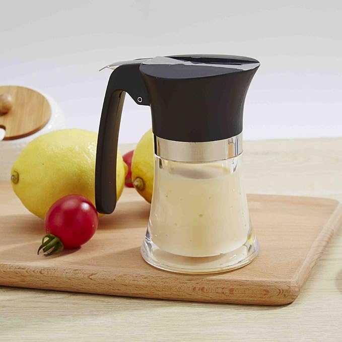 Bewinner 3.38Oz Syrup Dispenser, Honey Pot Glass Honey Dispenser Jar, Stainless Steel Maple Syrup Container Easy to Clean for Chocolate Peanut Butter Caramel