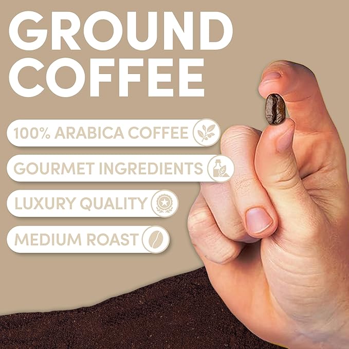 Sarasota Coffee Ground Snickerdoodle Sugar Cookie | Medium Roast Gourmet Flavored Coffee Grounds | Low Acid, Mold Free, Specialty Grade Flavored Bulk Ground Coffee | 5lb (80 oz)