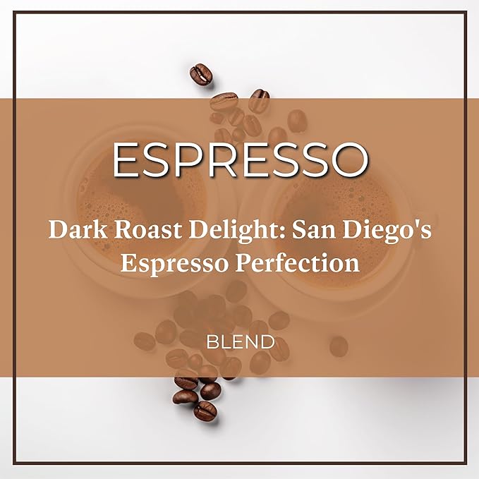 San Diego Coffee Espresso, Dark Roast, Ground Coffee, 16-Ounce Bags (Pack of 2) Café molido tostado