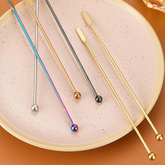 Coffee Stir Sticks, 10pieces 304 Stainless Steel Multifunctional Reusable Metal Stir Sticks For Bustling Pubs Dinner Parties