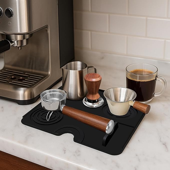51mm Espresso Accessories Kit Spring Loaded Calibrated Espresso Tamper Espresso Tamping Mat Wdt Tool Dosing Funnel Set Coffee Tamper Espresso Machine Accessories for 51 mm Portafilter Barista Tool