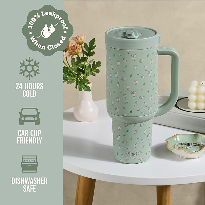 Ello Oasis 30oz Stainless Steel Tumbler - Full Bloom