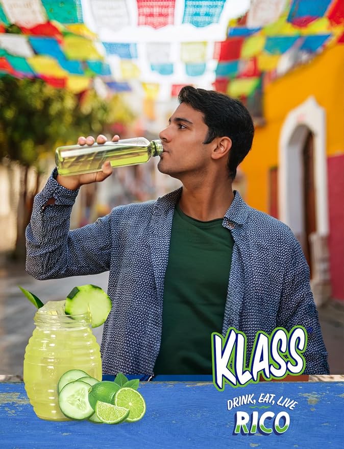 Klass Aguas Frescas, Powdered Drink Mix, 40 Singles Zero Sugar & Caffeine-Free Powder Packets, Water Drink Mix, Flavor: Cucumber Limeade - 5 Calories Per Packet & Natural Flavors