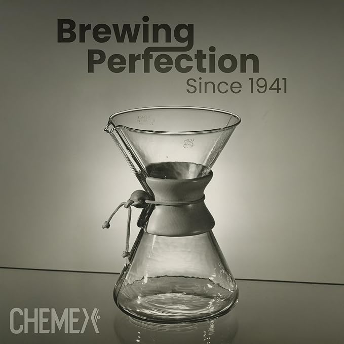 CHEMEX Bundle - 8-Cup Classic Series - 100 ct Square Filters - Exclusive Packaging