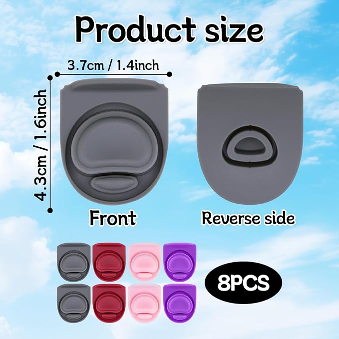 8 Pcs Replacement Rubber Seal Stopper Compatible with Owala FreeSip 32oz,Bottle Top Gasket Lid for Owala 16/19/24/32/40oz Seal Mouth Cap Silicone Stopper Parts Insert Accessories（4 colors 2