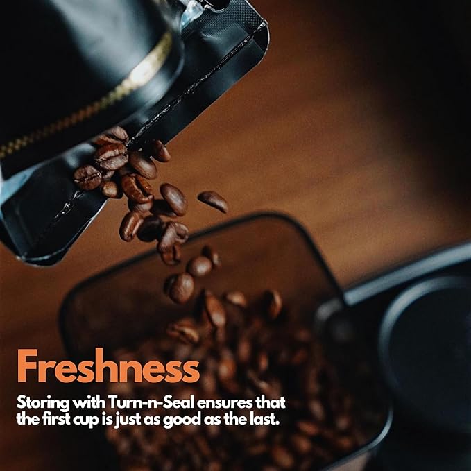 ANKOMN Coffee Vacuum Container, Patented Turn-n-Seal Canister Features the Airtight Vacuum Sealed Rubber and Inner Plate, Holding the Vacuum and Keeping Your Coffee Fresh Longer (Half Pound)