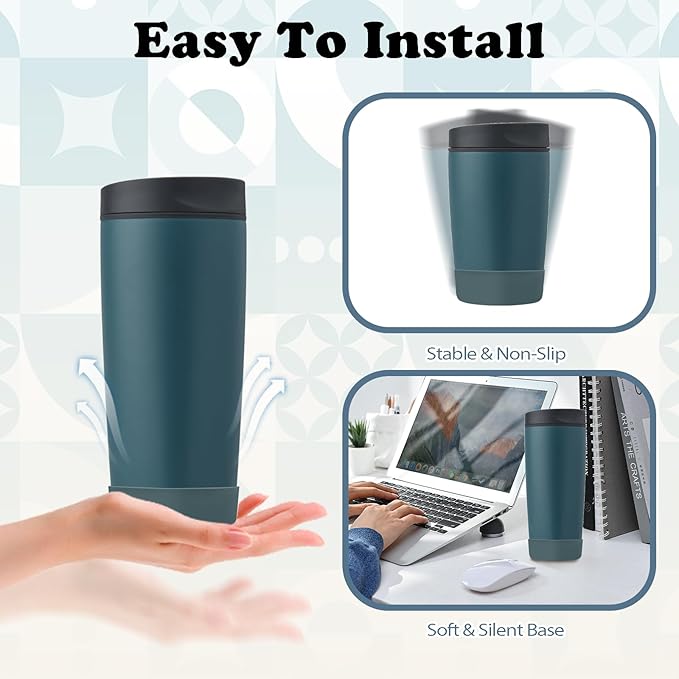 2Pcs Silicone Boot for Owala SmoothSip Slider Coffee Tumbler 20oz 12oz, Anti-Slip Sleeve for Travel Coffee Mug, Protective Accessories for Owala BPA Free (High Dive)