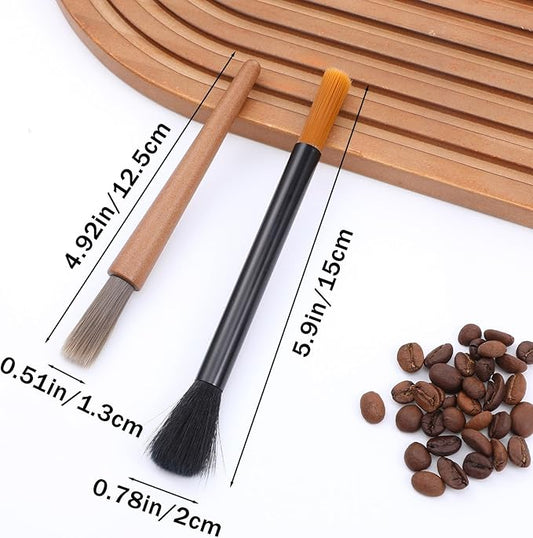 2 Pack Coffee Grinder Cleaning Brush Dusting Espresso Brush Accessories Cleaner Barista Brush Machine Cleaning Brush for Bean Grain Kitchen Home
