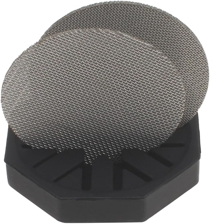 53.5mm Puck Screen Stainless Steel Espresso Puck Screen Coffee Filter Mesh with Silicone Holder Compatible with Espresso Machine 54mm Portafilter Basket (2pcs)