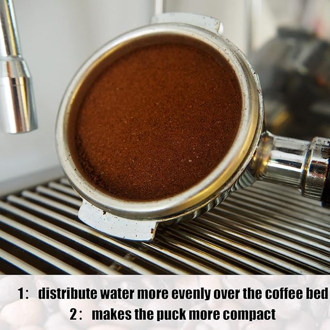 58.5 mm Espresso Puck Screen Espresso Filter Stainless Steel Coffee Puck Screen Resusable Lower Shower Clean Coffee Screen 1.7 mm Thickness Coffee Filter Mesh Plate