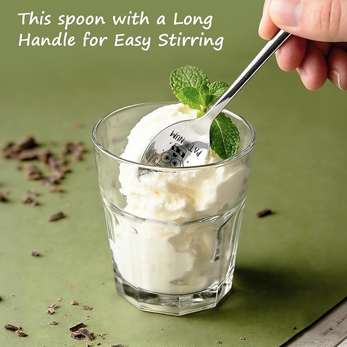 Funny Stainless Steel Spoon for Coffee Lovers Bookworms Birthday, Valentine's Day, Christmas Thanksgiving Graduation Housewarming Gifts, Unique Idea Gift