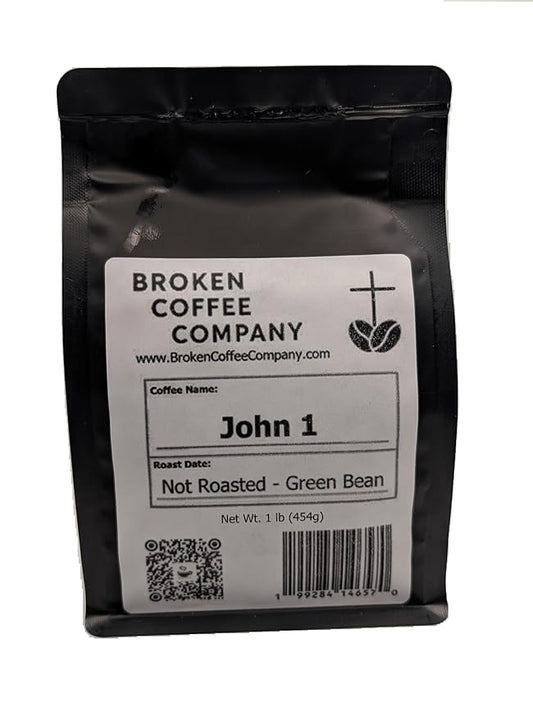 John 1 Green Coffee Beans - Indonesian Unroasted Coffee Beans for Home Roasting | Fruity & Nutty Premium Single Origin | Light Medium Dark Roast Versatility | Broken Coffee Company