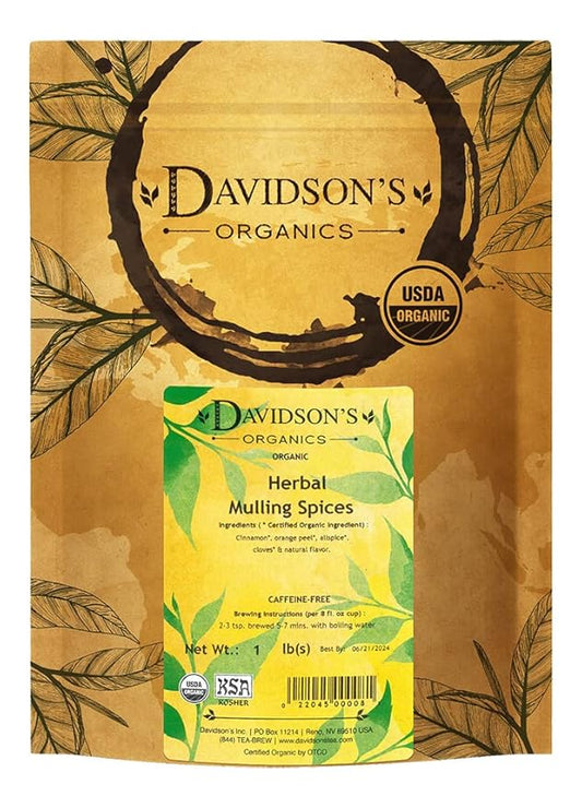 Davidson's Organics, Herbal Mulling Spices, Loose Leaf Tea, 16-Ounce Bag