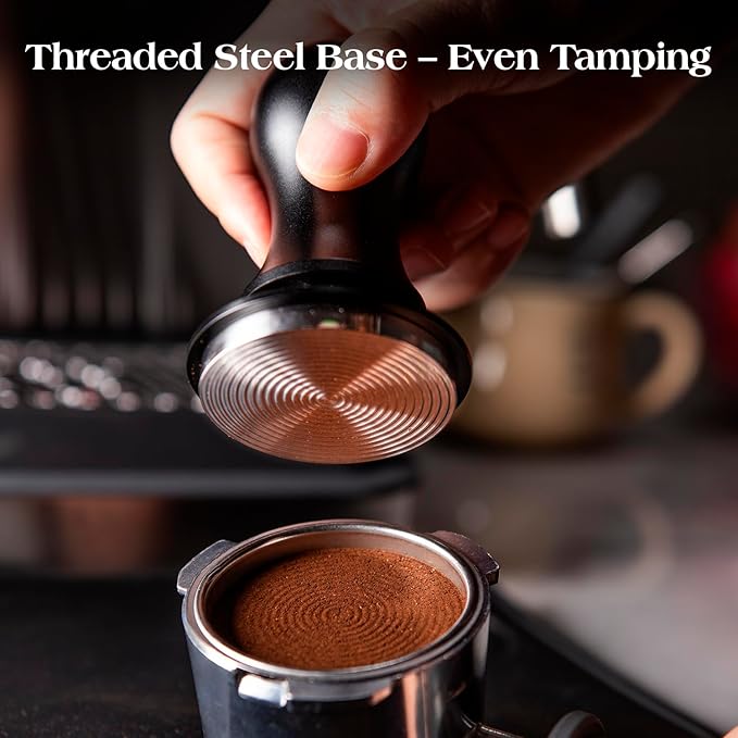 7 PCS Espresso Accessories Kit: 53.3mm Espresso Tamper, Coffee Distributor, Puck Screen, Dosing Funnel and WDT Tool Espresso Machine Accessories, Barista Tools for 54mm Portafilters