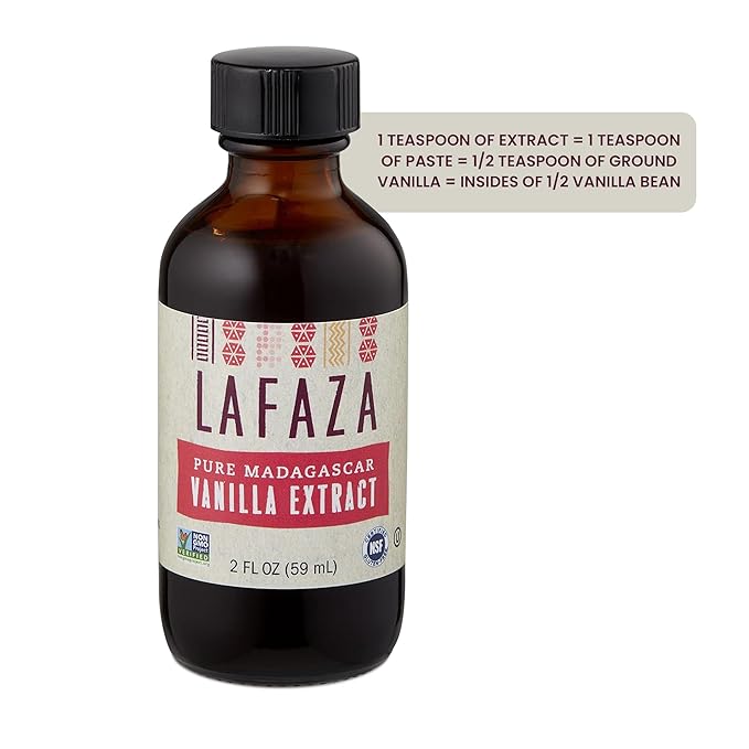 Lafaza Organic Pure Madagascar Bourbon Vanilla Extract, All-Natural (2 fl oz)