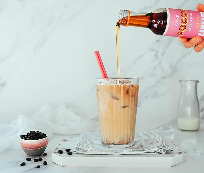 Cafe Pocco Caramel Syrup 750ml Glass Bottle (1 Bottle, Caramel)