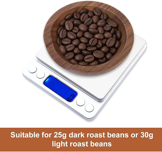 Coffee Bean Dosing Cup and Spray Bottle Set, Walnut Wood Round Bean Measuring Tray Espresso Spritzer Tools Accessories with Static Reduction Spray for Coffee Enthusiast
