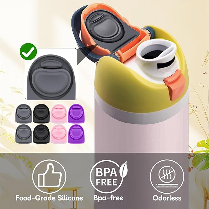 8 Pcs Replacement Rubber Seal Stopper Compatible with Owala FreeSip 32oz,Bottle Top Gasket Lid for Owala 16/19/24/32/40oz Seal Mouth Cap Silicone Stopper Parts Insert Accessories（4 colors 5