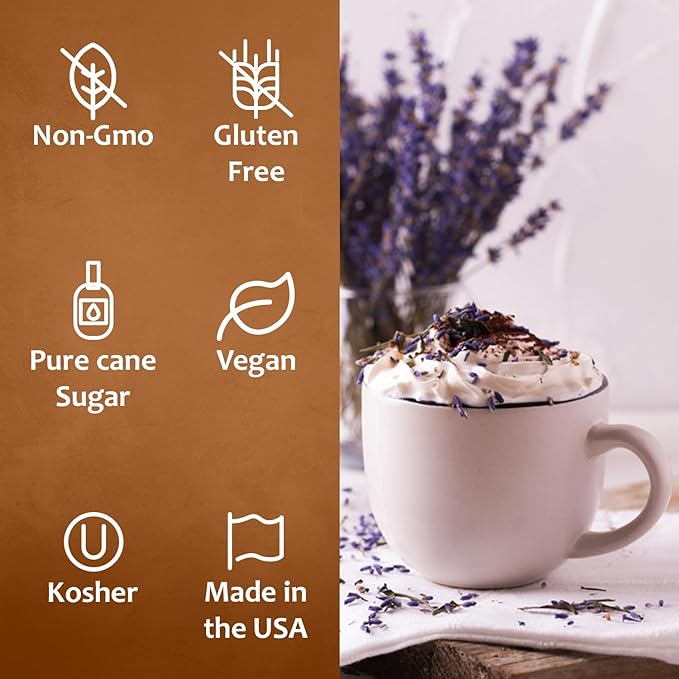 Syruvia Coffee Syrup Variety Pack - Brown Sugar Cinnamon & Lavender- Gluten-Free, Kosher, 25.4 fl oz Bottles - Enhance Your Coffee Experience with Premium Flavoring Syrups