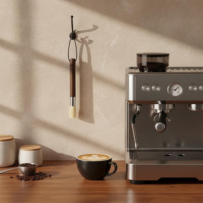 3PCS Coffee Grinder Cleaning Brush Set Professional Espresso Brush Cleaner Tool Wood Handle Espresso Machine Brushes Cleaning Accessories for Barista Home Kitchen Bean