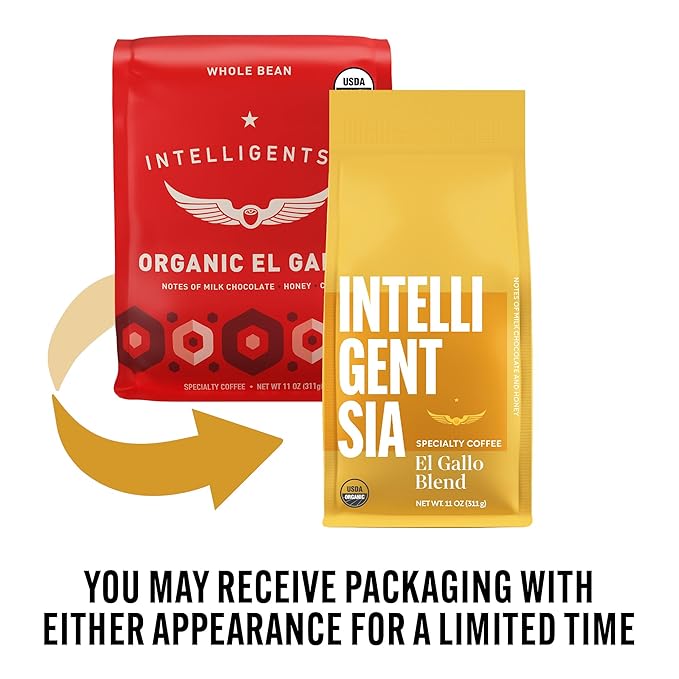 Intelligentsia Coffee, USDA Organic Light Roast Whole Bean Coffee, 100% Arabica Coffee - El Gallo Blend 11 Ounce Bag