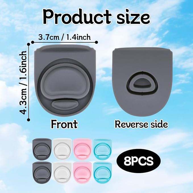 8 Pcs Replacement Rubber Seal Stopper Compatible with Owala FreeSip 32oz,Bottle Top Gasket Lid for Owala 16/19/24/32/40oz Seal Mouth Cap Silicone Stopper Parts Insert Accessories（4 colors 7