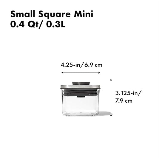 OXO STL POP SMALL SQUARE MINI - 0.4 QT/0.4 L