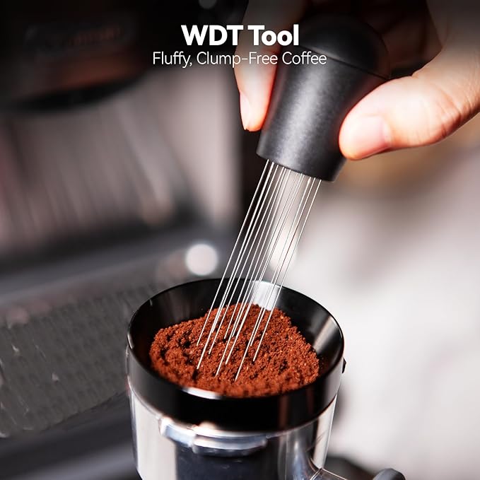 54mm Espresso Accessories Kit – Coffee Distributor & Tamper Leveler, WDT Tool, Dosing Funnel and Puck Screen, Fits Breville 54mm Espresso Machines, Barista Espresso Machine Accessories