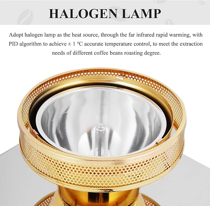 Msfullsea Halogen Beam Heater Burner halogen siphon coffee burner Heater for Syphon Coffee Maker 110V