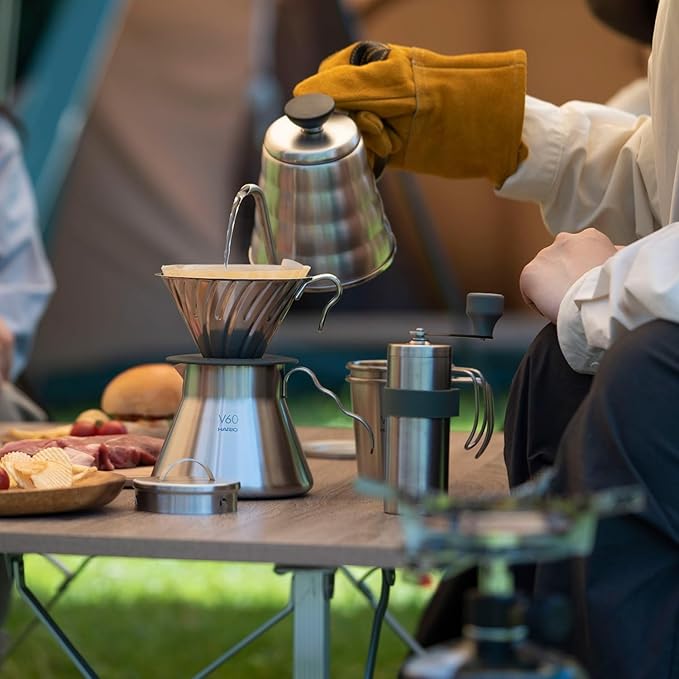 Hario Outdoor V60 Pour Over Full Set with Carry Bag | Kettle, Grinder, Dripper, Server, Mugs & Filters