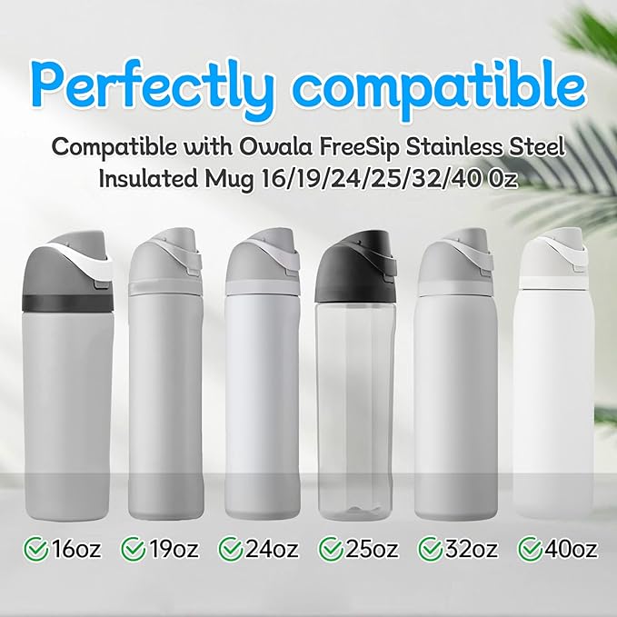 6 Pcs Replacement Seal Stopper Compatible with Owala FreeSip 16oz 32oz,Bottle Top Gasket Lid for Owala 16/19/24/32/40oz Seal Mouth Cap Silicone Stopper Parts Insert Accessories（6 colors 2）