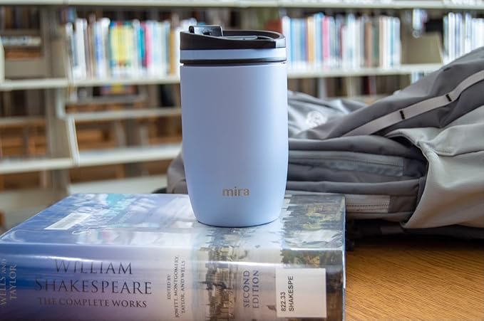 MIRA 12 oz Travel Coffee Mug - Insulated Stainless Steel Tumbler with Screw Lid - Olympic