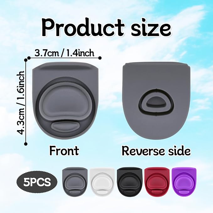 Rubber Seal Replacement Stopper Compatible with Owala Freesip16/19/24/32/40oz Spout Lid,5 Pcs Water Bottle Gasket Silicone Cap Insert Gasket Stopper Replacement Parts Accessories (5 Colors 1)