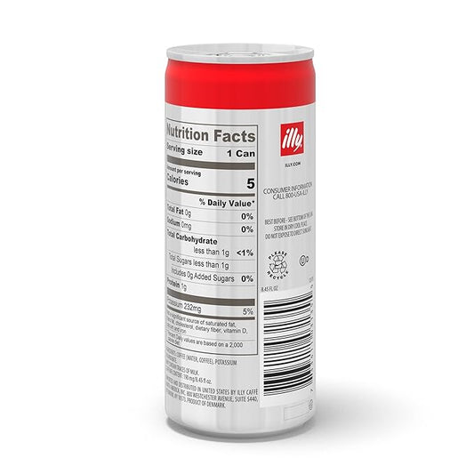 illy Ready To Drink, Classico Cold Brew Coffee Cans, 100% Arabica, Premium Italian Coffee, 8.45oz, 12 Pack