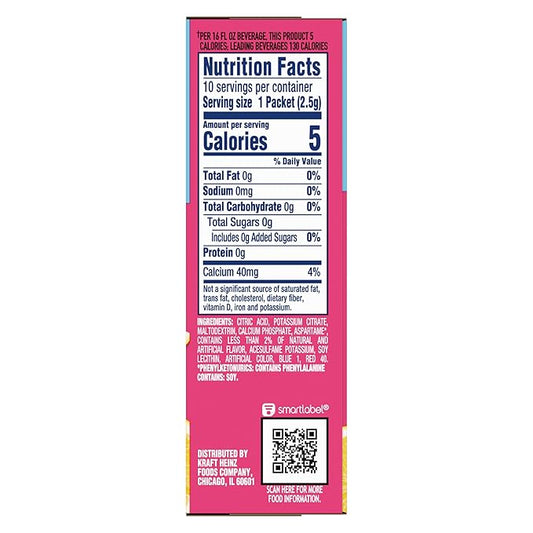 Crystal Light Drink Mix – Raspberry Lemonade On-The-Go (10 CT) & Sugar-Free Pink Lemonade Multi-Serve Powdered Drink Mix (2.9 oz) (1 Ea.) (Variety Pack)