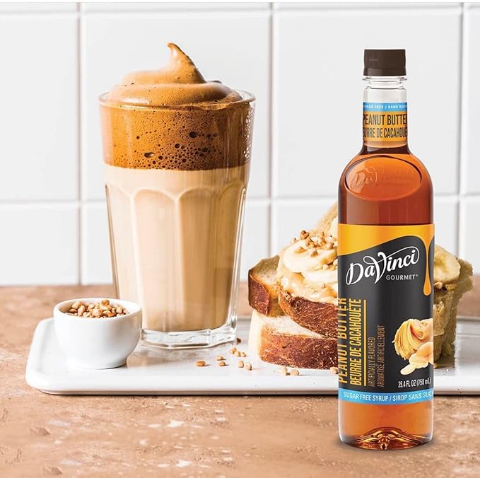 DaVinci Gourmet Sugar-Free Peanut Butter Syrup, 25.4 Fluid Ounces (Pack of 1)