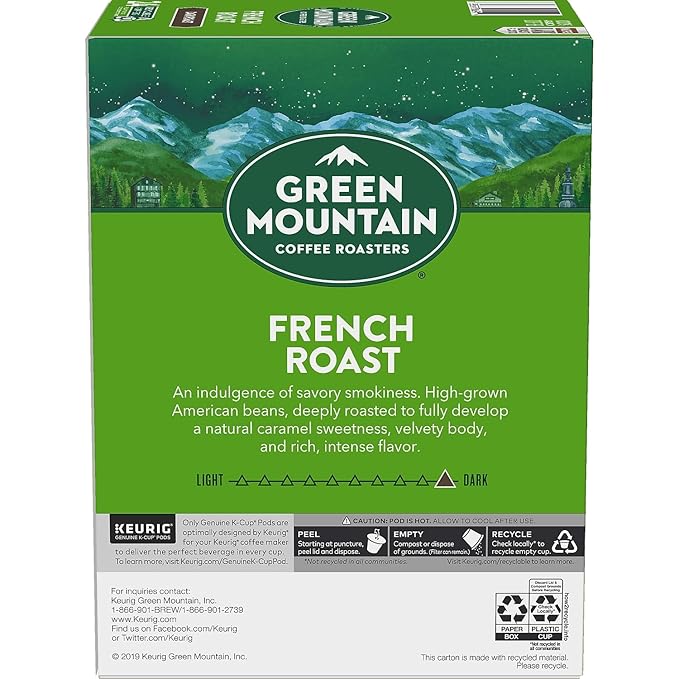 Green Mountain Coffee French Roast, K-Cup Portion Pack for Keurig K-Cup Brewers, 24-Count