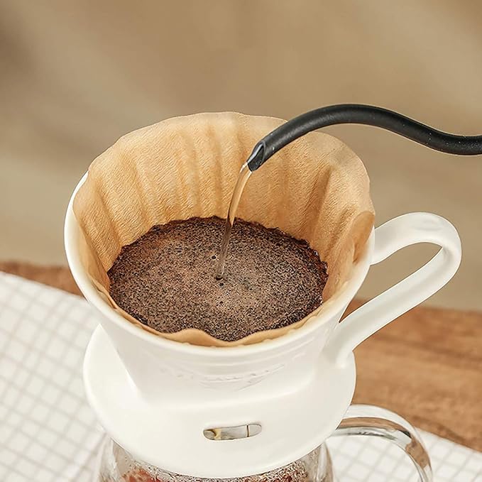 Coffee Filter #1, Disposable Coffee Filter Paper Natural Brown Cone Coffee Filters Unbleached U Shape Fit for Pour Over Coffee Cup, Coffee Maker(Brews 1-2 Cups,100 Count)