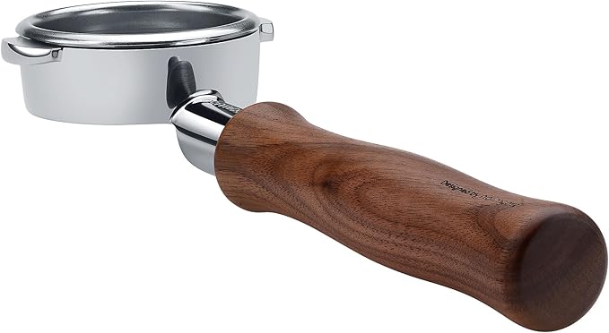 Normcore 58mm E61 Naked Portafilter for Lelit, Flair 58, ECM, Rocket, E61 Group Heads Machines, Bottomless Espresso Portafilter with 18g Basket, Genuine American Walnut Handle
