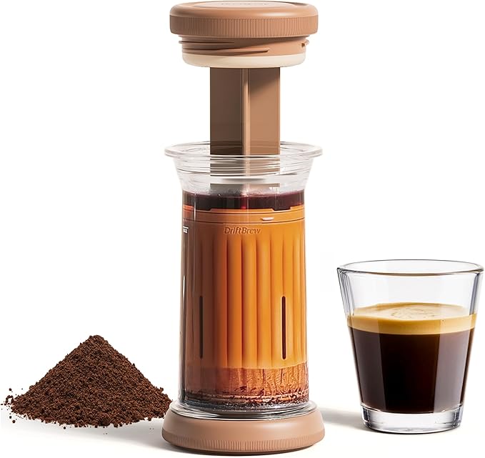 DriftBrew D1 All-in-one Portable Coffee Maker with 200-Count Paper Filters Included, Cold & Hot Brew, a French-press Style Coffee Press for Travel, Hiking & Camping