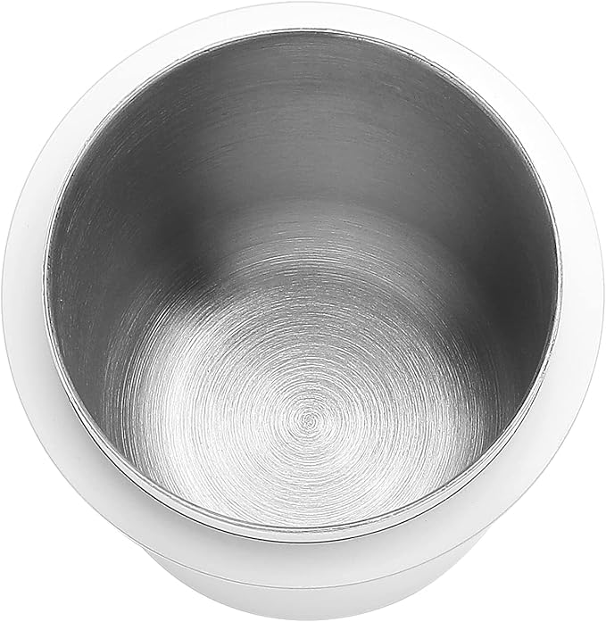 Normcore 58mm Dosing Cup - Espresso Coffee Dosing Cup Compatible with 58mm Portafilter - Non-stick coating White - 304 Stainless Steel - Espresso Machine Accessory