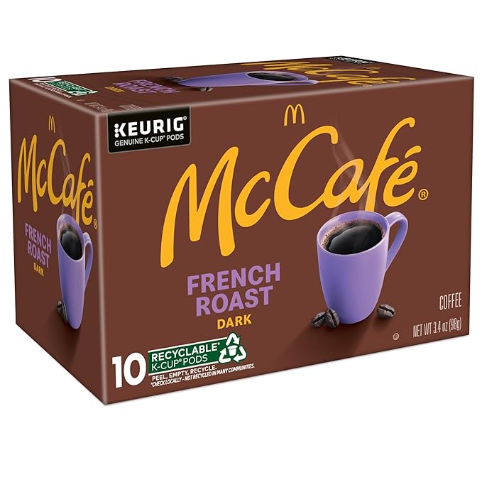McCafe French Roast, Single Serve Coffee Keurig K-Cup Pods, Dark Roast, 60 Count (6 Packs of 10)