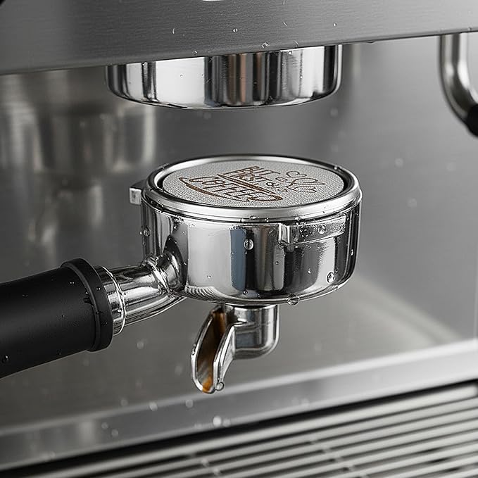 Grevosea 2 Pieces 53.3mm Espresso Puck Screen, 1.7mm Thickness 150μm Reusable Espresso Filter Screen Stainless Steel Coffee Filter Mesh Plate for Espresso Portafilter Filter Basket