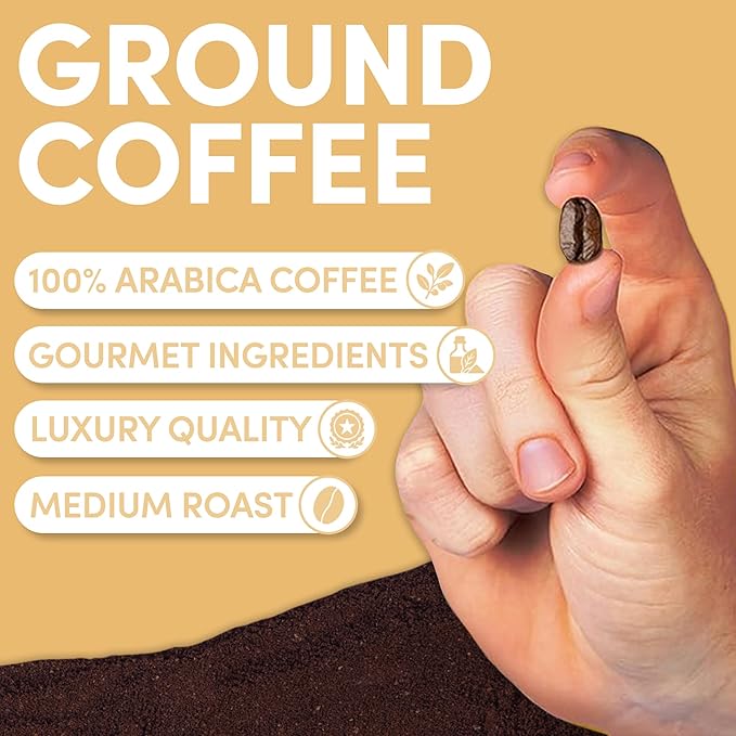 Sarasota Coffee Ground Creme Brulee | Medium Roast Gourmet Flavored Coffee Grounds | Low Acid, Mold Free, Specialty Grade Flavored Bulk Ground | 5lb (80 oz)