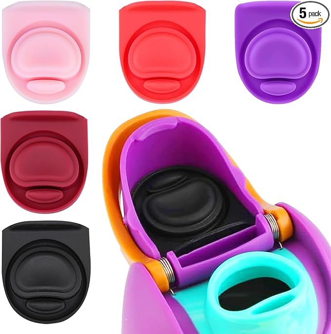 Replacement Seal Stopper Compatible with Owala FreeSip 16oz,5 Pcs Water Bottle Top Gasket Lid for Owala 16/19/24/32/40oz Seal Mouth Cap Silicone Stopper Parts Insert Accessories