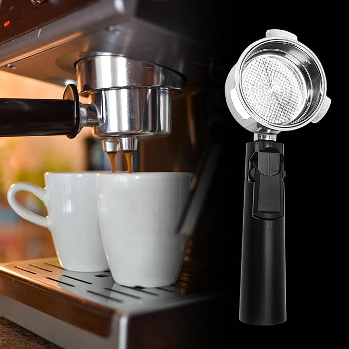 Coffee Espresso Machine Handle Replacement Parts, Cafe Bracket Handle Portafilter Filter Basket for Lidl Silvercrest CM4621 CM4218 KF5002 KF500S Barista with FILTER VASKET