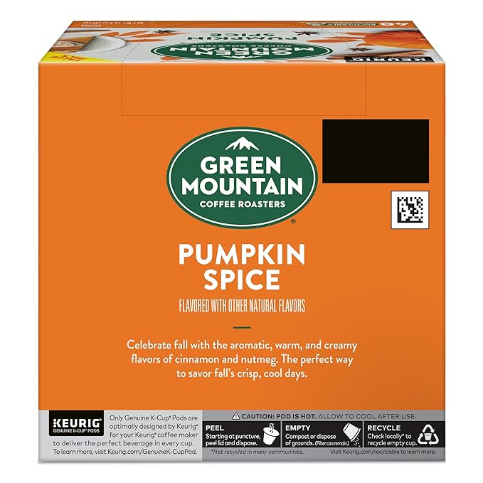 Green Mountain Coffee Roasters Pumpkin Spice Coffee, Keurig Single Serve K-Cup Pods, 48 Count